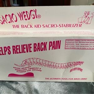 Sacro Wedgy. The Back Aid Sacro-Stabilizer.